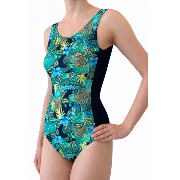 Купальник Ниночка сплошной 008-25 ярко-бирюзовый/синий