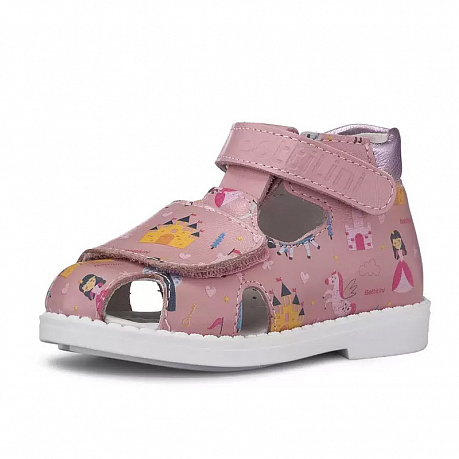 Сандалии Bottilini для девочек SO-247(57) розовый/замок. Изображение 2 из 3